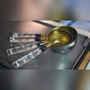 Gold & Silver Measuring Cups (one has gold back still-comes off in hot water)